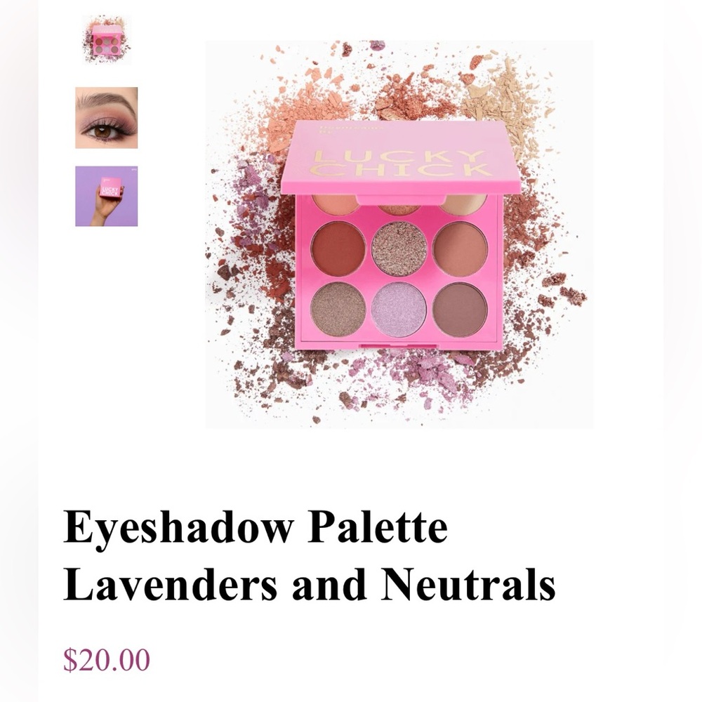 NIB Lucky Chick Daydreams Eyeshadow Palette Full Size 6g